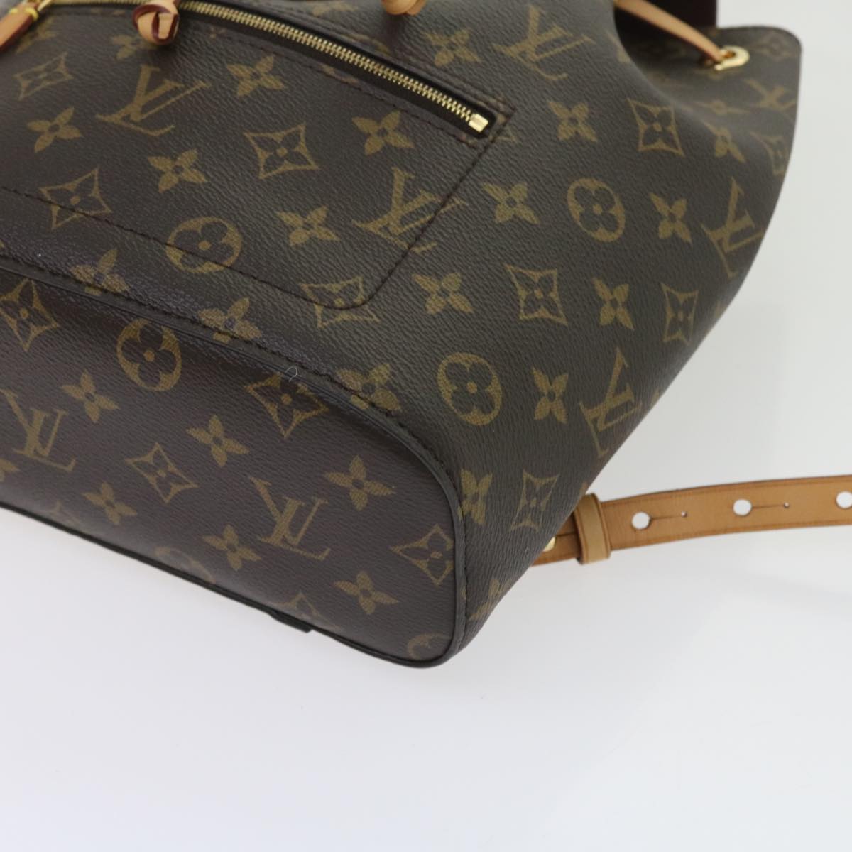 Louis Vuitton Montsouris Brown Canvas Backpack Bag (Pre-Owned)