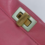 Fendi Peekaboo Pink Leather Handbag (Pre-Owned)