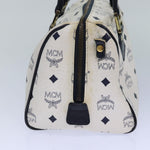 MCM Visetos White Canvas Handbag (Pre-Owned)