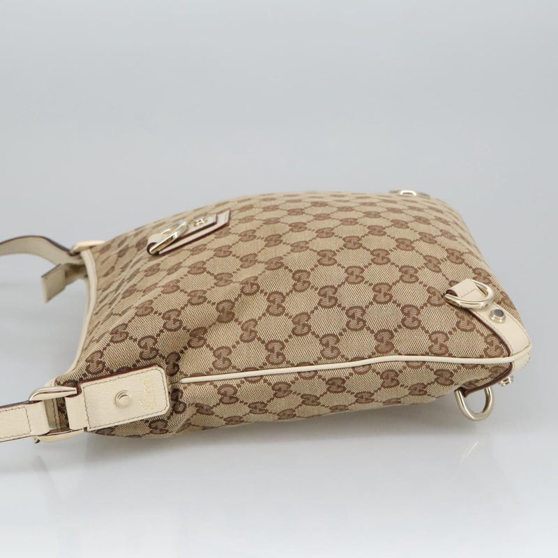 Gucci Beige Canvas Shoulder Bag (Pre-Owned)