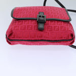 Fendi Zucca Red Canvas Shoulder Bag (Pre-Owned)