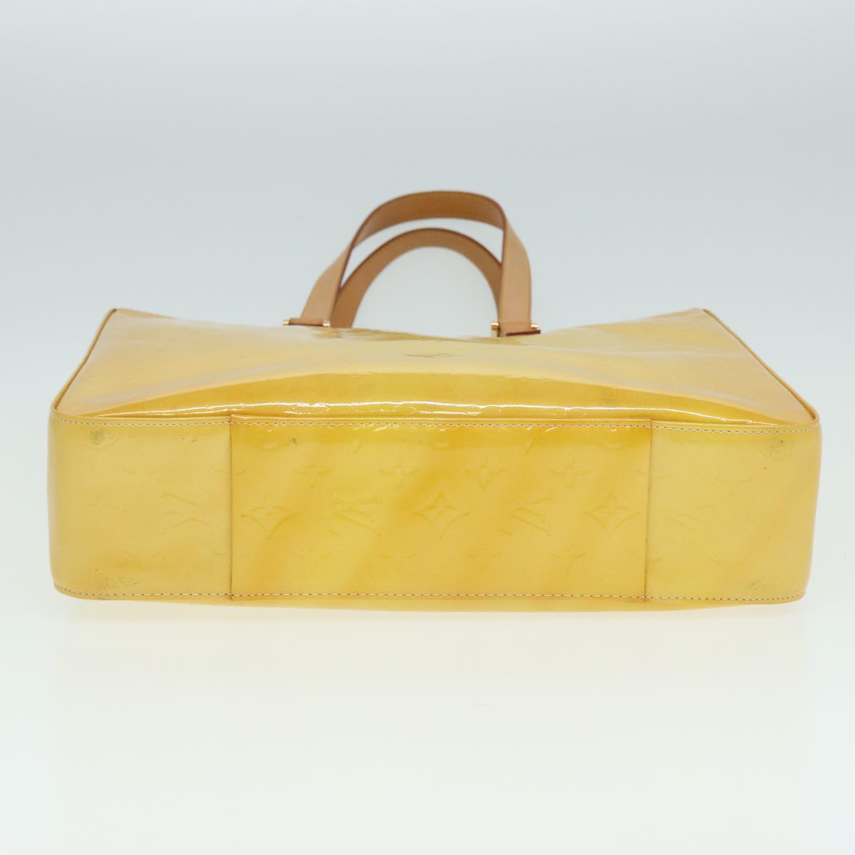 Louis Vuitton Columbus Yellow Patent Leather Tote Bag (Pre-Owned)