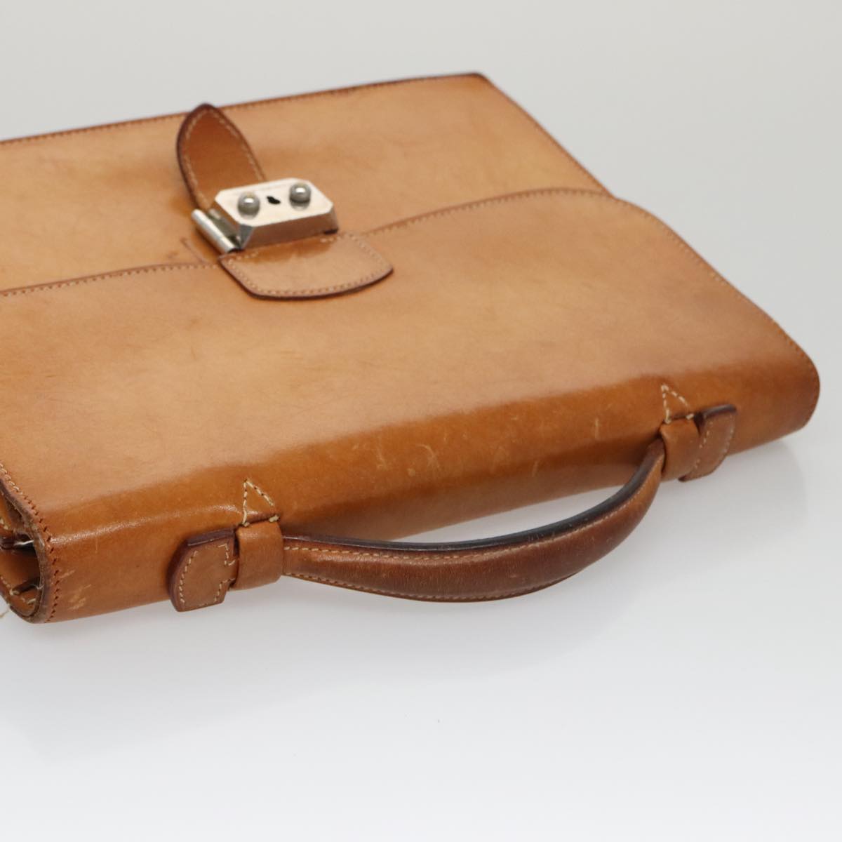 Hermès Sac À Dépèches Camel Leather Briefcase Bag (Pre-Owned)