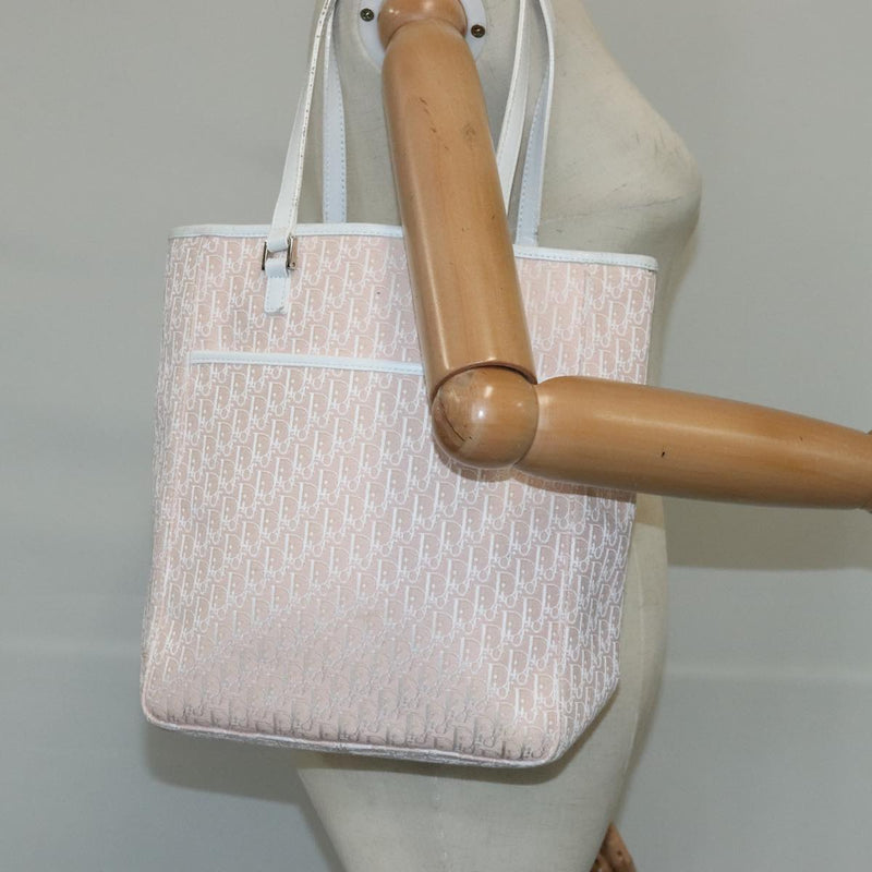 Dior Trotter Pink Canvas Tote Bag (Pre-Owned)