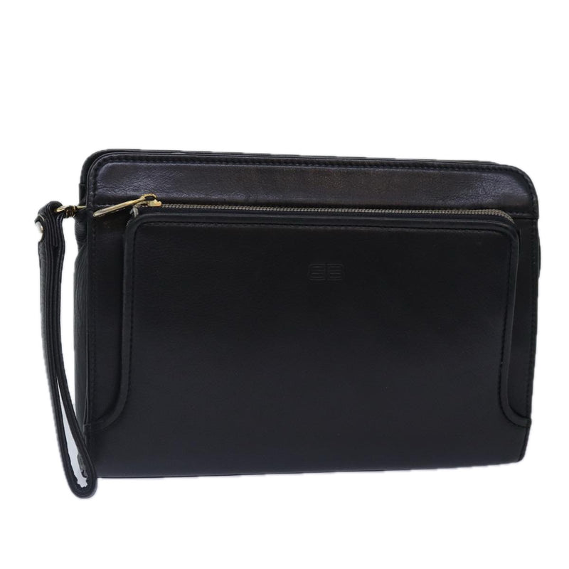 Balenciaga Bb Black Leather Clutch Bag (Pre-Owned)