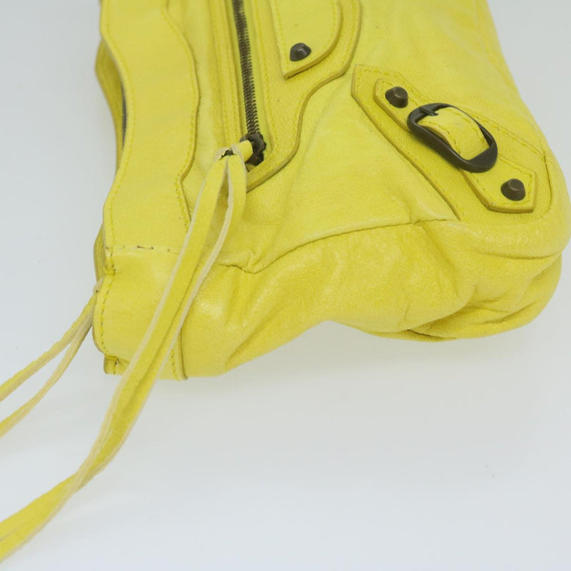 Balenciaga - Yellow Leather Clutch Bag (Pre-Owned)