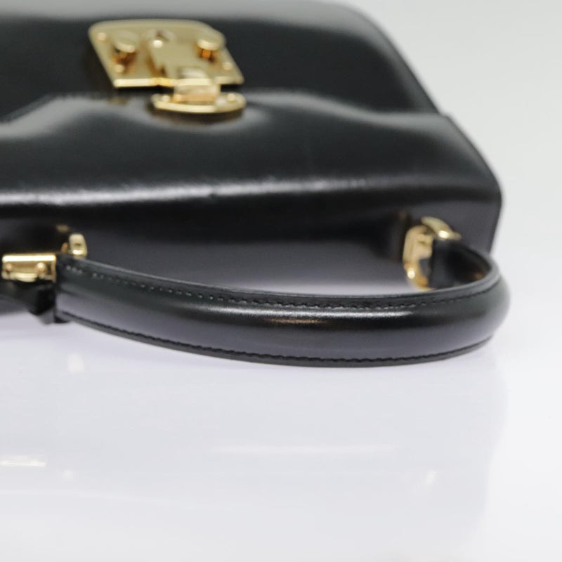 Gucci Lady Lock Black Leather Handbag (Pre-Owned)