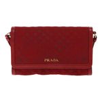 Prada Tessuto Red Synthetic Shoulder Bag (Pre-Owned)