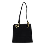 Salvatore Ferragamo Black Suede Shoulder Bag (Pre-Owned)