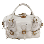 Chloé Paddington White Leather Shoulder Bag (Pre-Owned)