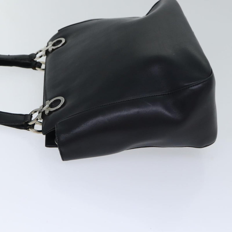 Salvatore Ferragamo Black Leather Handbag (Pre-Owned)