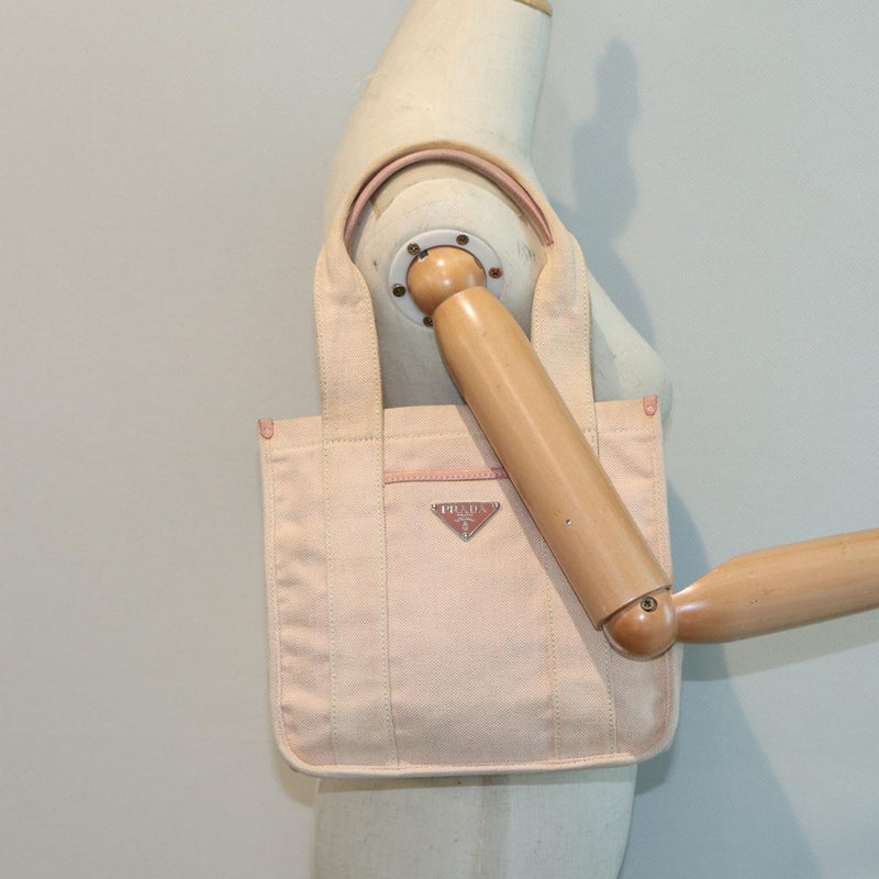 Prada -- Pink Canvas Handbag (Pre-Owned)