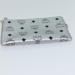 MCM Visetos Silver Canvas Clutch Bag (Pre-Owned)