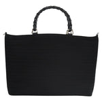 Gucci Bamboo Black Canvas Handbag (Pre-Owned)