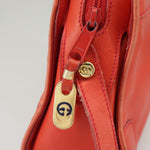 Gucci Ophidia Orange Leather Shoulder Bag (Pre-Owned)