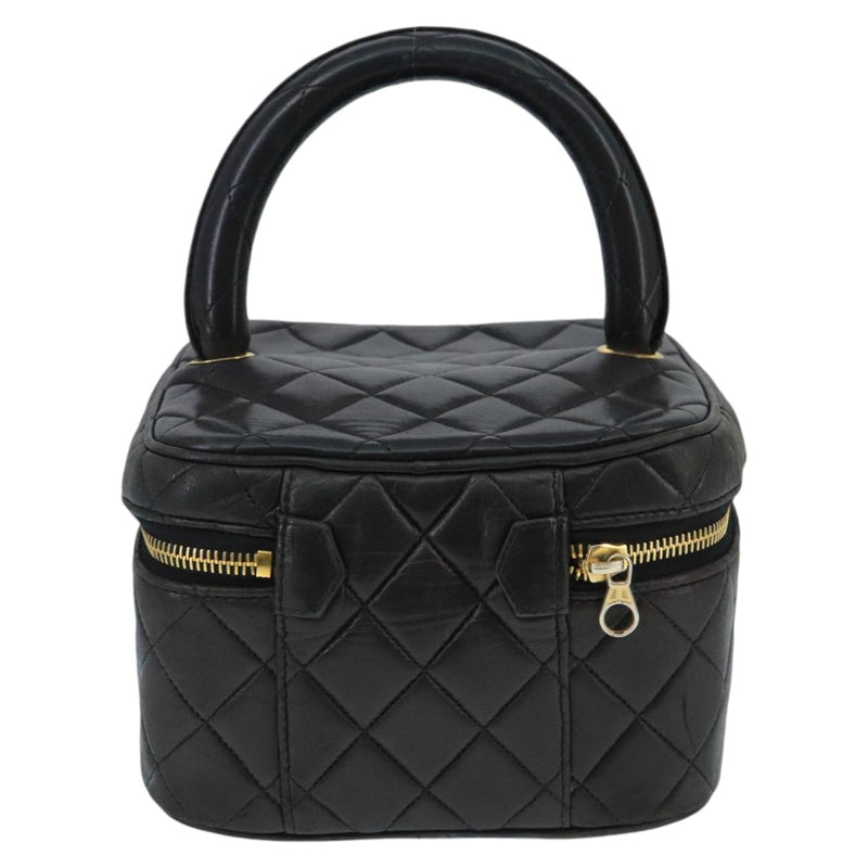 Chanel Vanity Black Leather Handbag (Pre-Owned)