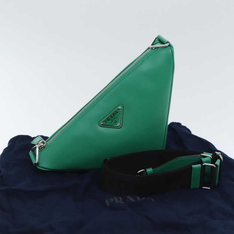 Prada -- Green Leather Clutch Bag (Pre-Owned)