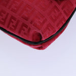 Fendi Zucca Red Canvas Shoulder Bag (Pre-Owned)