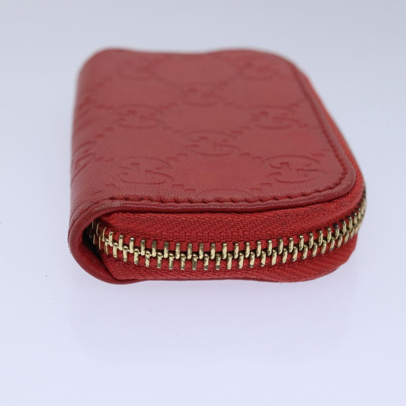 Gucci Gg Supreme Red Leather Wallet  (Pre-Owned)