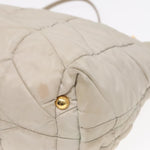 Prada Re-Nylon Beige Canvas Shoulder Bag (Pre-Owned)