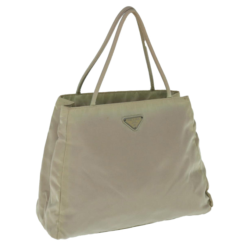 Prada Tessuto Beige Synthetic Handbag (Pre-Owned)