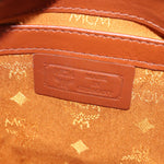 MCM Visetos Brown Canvas Handbag (Pre-Owned)