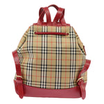 Burberry Nova Check Beige Canvas Backpack Bag (Pre-Owned)