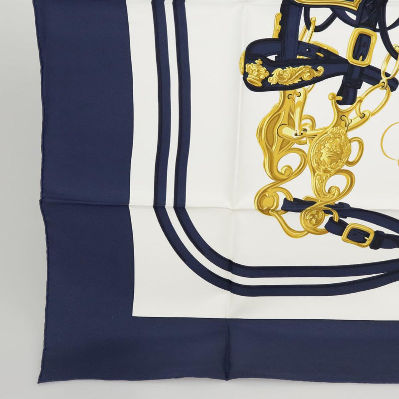 Hermès Carré 90 Blue Silk Scarf  (Pre-Owned)