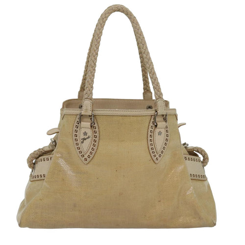 Fendi Beige Vinyl Handbag (Pre-Owned)