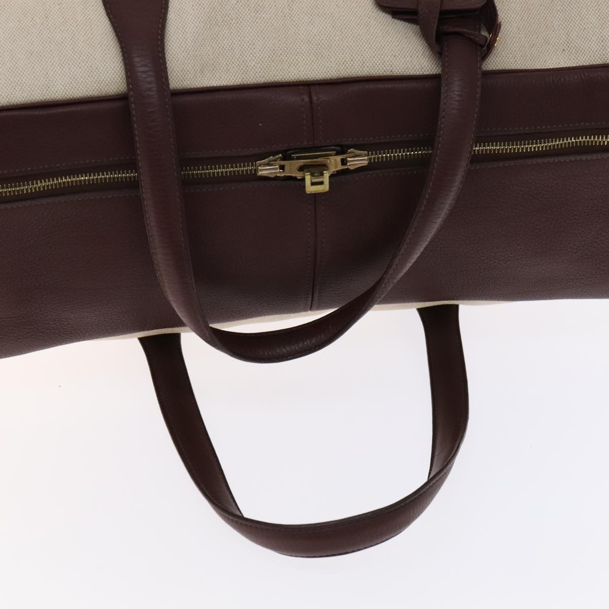 Hermès Victoria Beige Canvas Travel Bag (Pre-Owned)