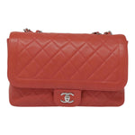 Chanel Timeless Red Leather Shoulder Bag (Pre-Owned)