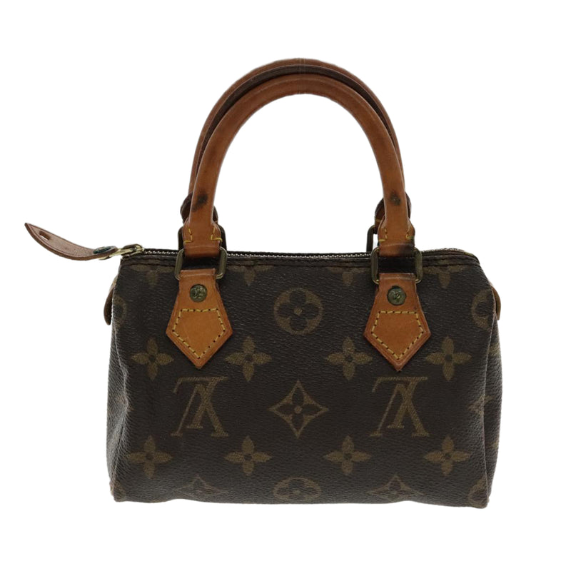 Louis Vuitton Mini Speedy Brown Canvas Handbag (Pre-Owned)