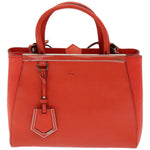 Fendi 2Jours Orange Leather Handbag (Pre-Owned)