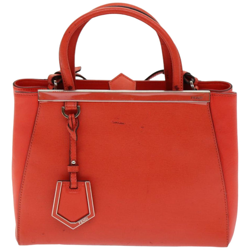 Fendi 2Jours Orange Leather Handbag (Pre-Owned)