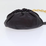 Bottega Veneta Chain Pouch Purple Leather Shoulder Bag (Pre-Owned)