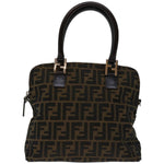 Fendi Zucca Brown Canvas Handbag (Pre-Owned)