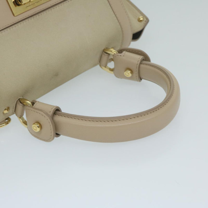 Salvatore Ferragamo Beige Leather Shoulder Bag (Pre-Owned)