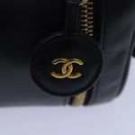 Chanel Vanity Black Leather Clutch Bag (Pre-Owned)