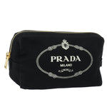 Prada Black Canvas Clutch Bag (Pre-Owned)