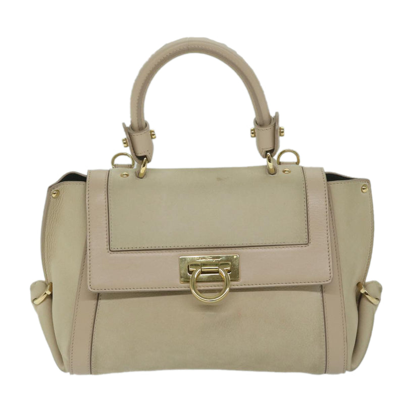 Salvatore Ferragamo Beige Leather Shoulder Bag (Pre-Owned)