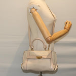 Salvatore Ferragamo Beige Leather Shoulder Bag (Pre-Owned)