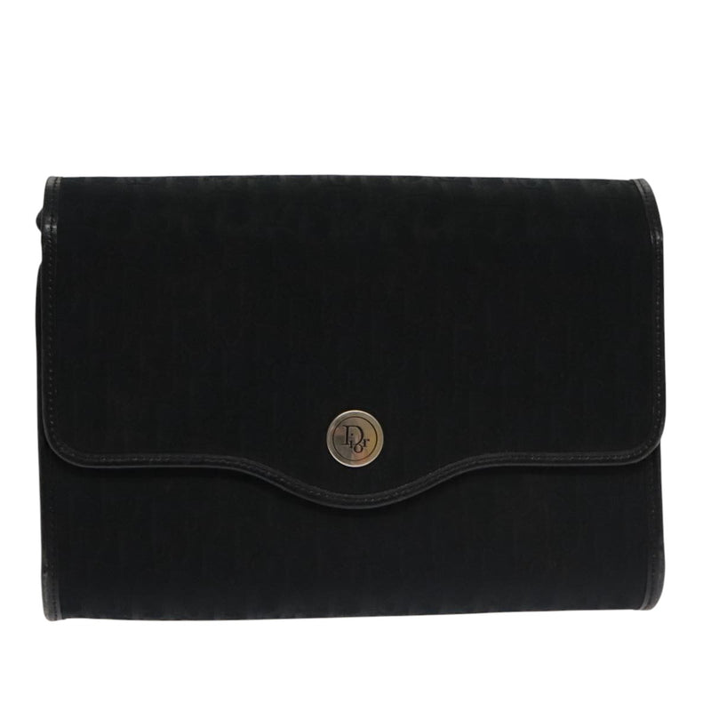 Dior Trotter Black Canvas Shoulder Bag (Pre-Owned)