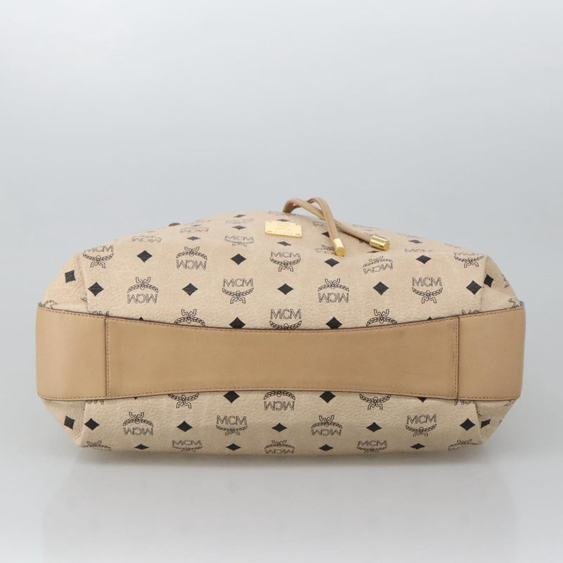 MCM Visetos Beige Canvas Tote Bag (Pre-Owned)