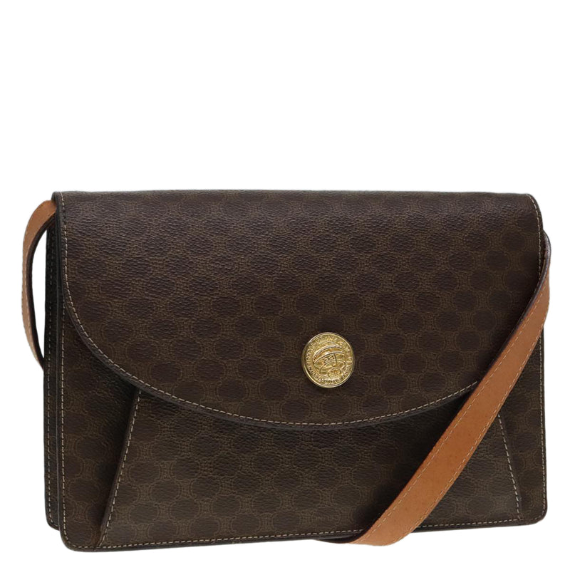 Céline Macadam Brown Fabric Shoulder Bag (Pre-Owned)