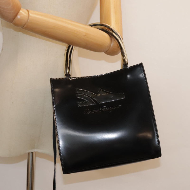 Salvatore Ferragamo Black Leather Handbag (Pre-Owned)