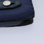 Fendi Selleria Blue Leather Clutch Bag (Pre-Owned)