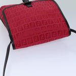 Fendi Zucca Red Canvas Shoulder Bag (Pre-Owned)