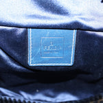 Fendi Zucchino Navy Canvas Shoulder Bag (Pre-Owned)