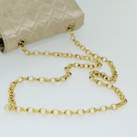 Chanel Diana Beige Silk Shoulder Bag (Pre-Owned)