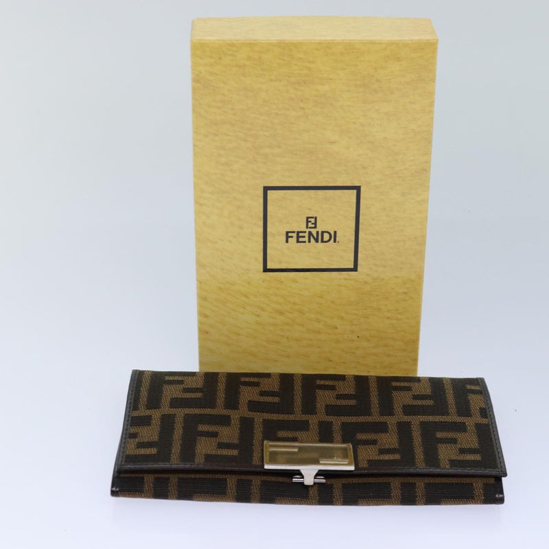 Fendi Zucca Brown Canvas Wallet  (Pre-Owned)